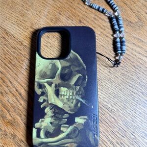 Black & Green/Tan Skull iPhone Case